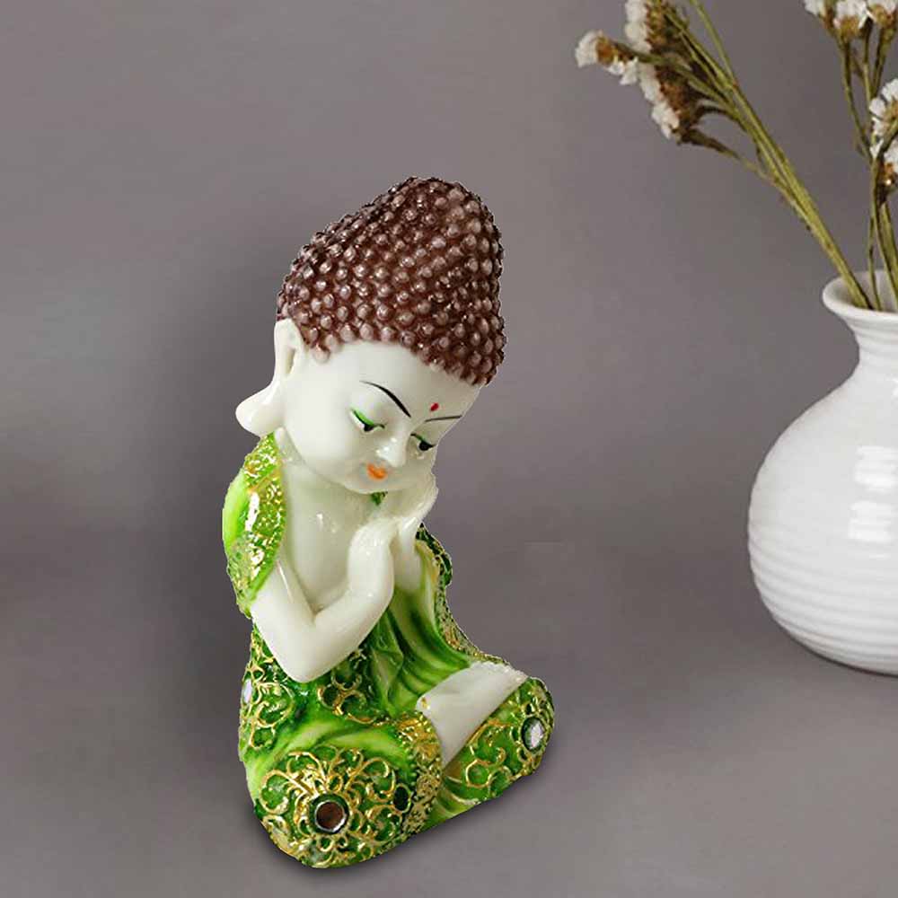 Marble Finish Baby Buddha Statue